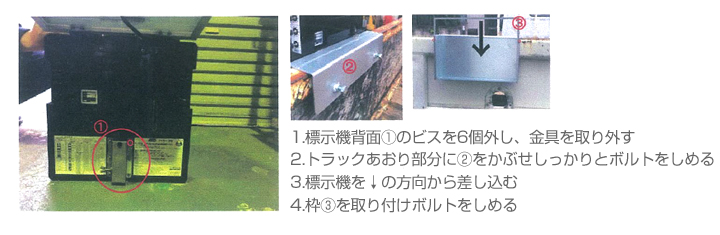 ソーラーONEをトラック背面に設置する2