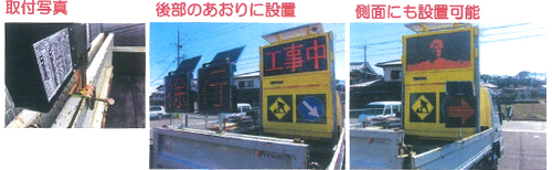 コの字クランプでの設置例